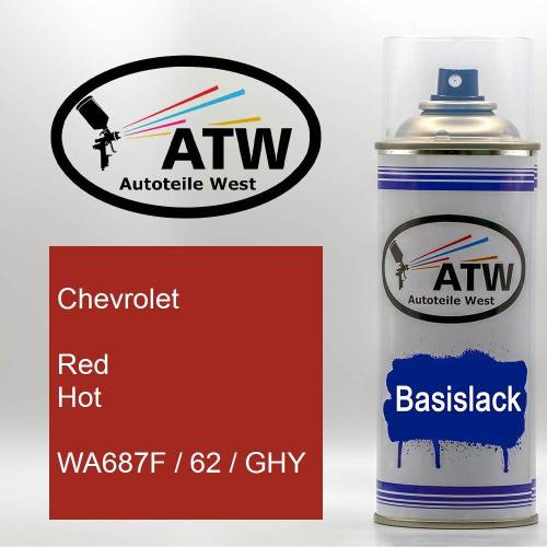 Chevrolet, Red Hot, WA687F / 62 / GHY: 400ml Sprühdose, von ATW Autoteile West.